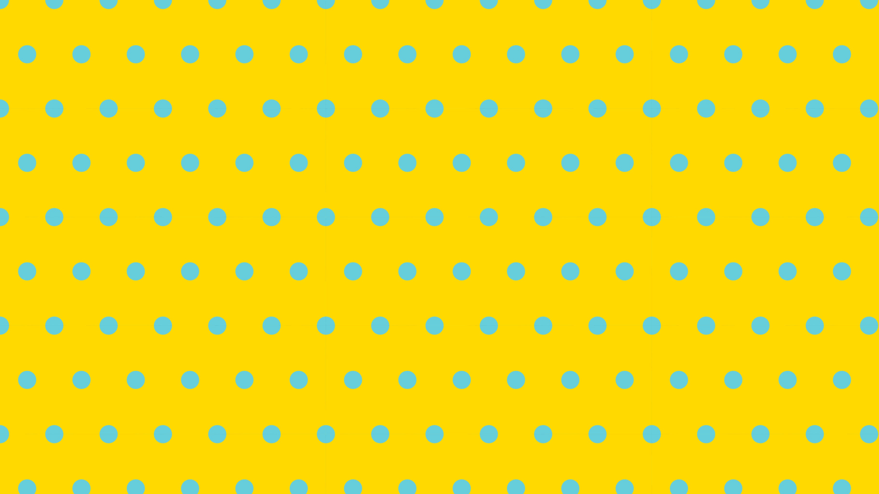 Aqua Dots on Yellow by Studio Ten Design