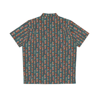 Tiki Teal Aloha Shirt