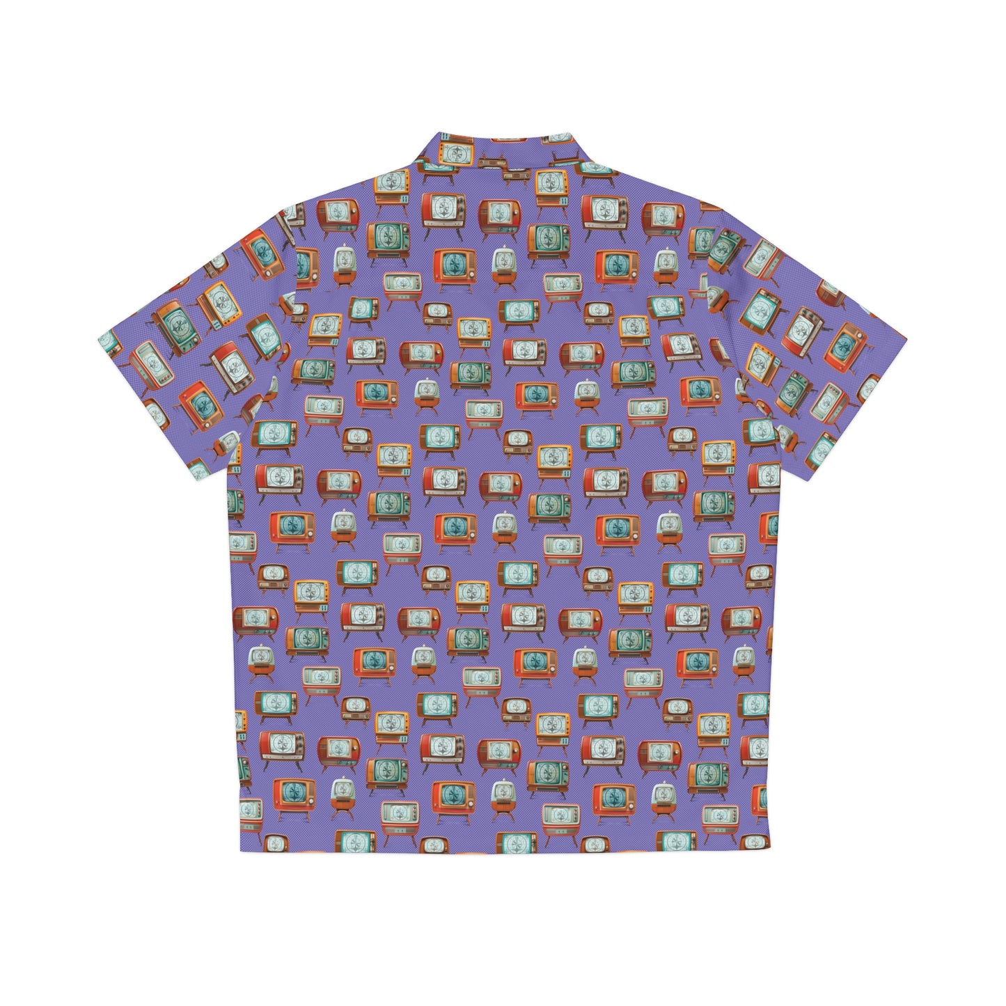 Retro TVs Lilac Aloha Shirt by Studio Ten Design