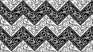 Chevron pattern in black, white & gray by Studio Ten Design