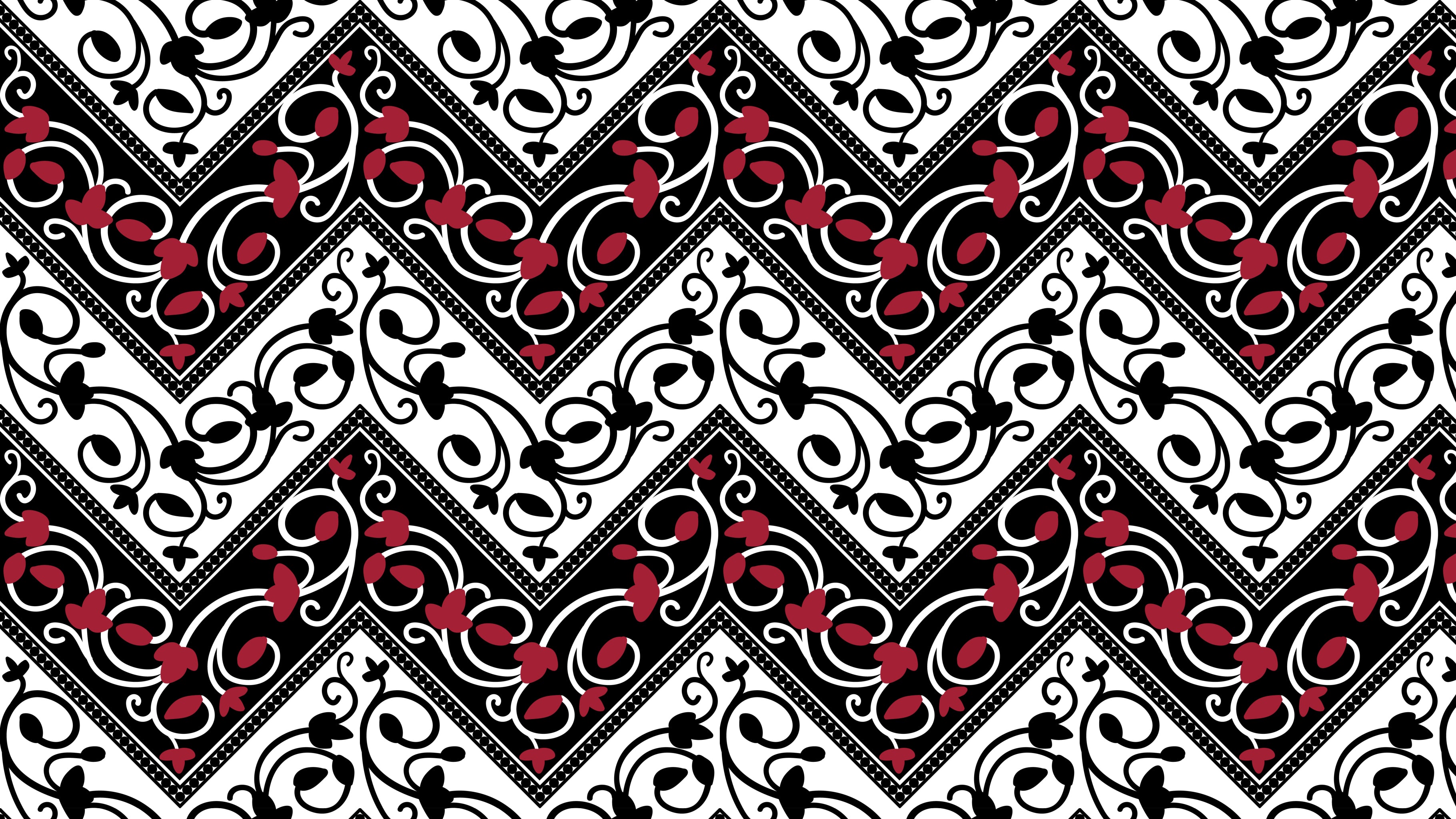Chevron Black, White & Red by Studio Ten Design