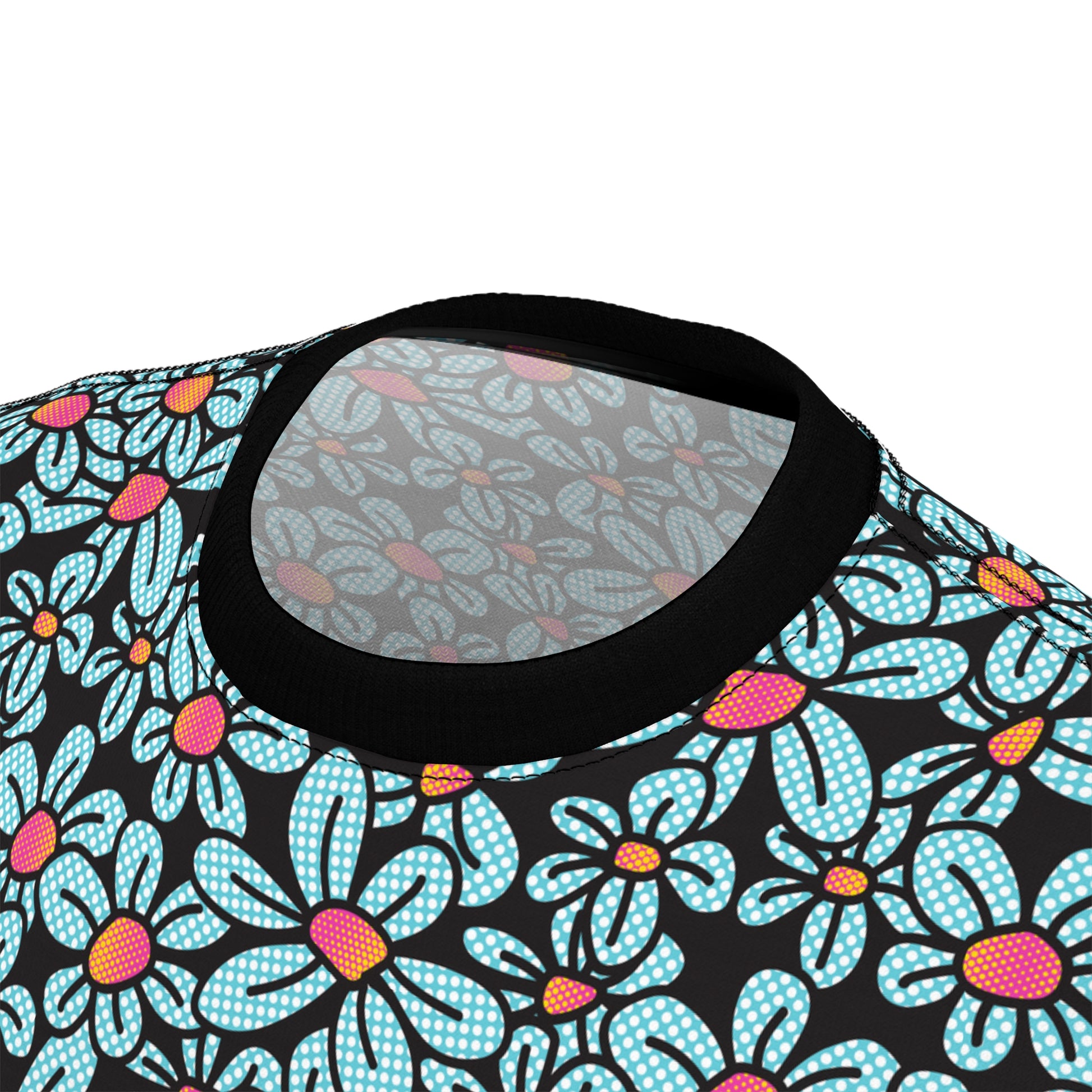 Flower Pop! Black T-Shirt by Studio Ten Design