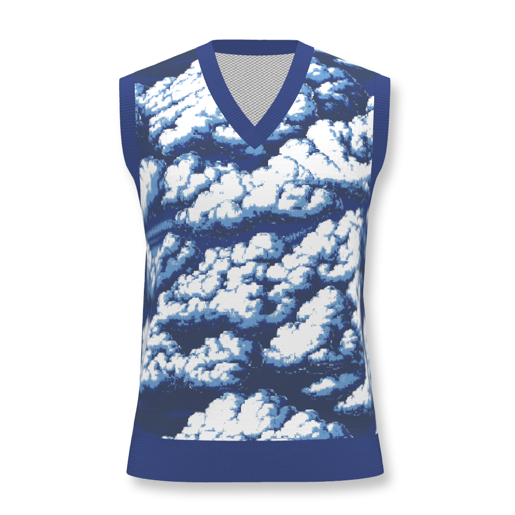 Chaleco con cuello en V para hombre Clouds