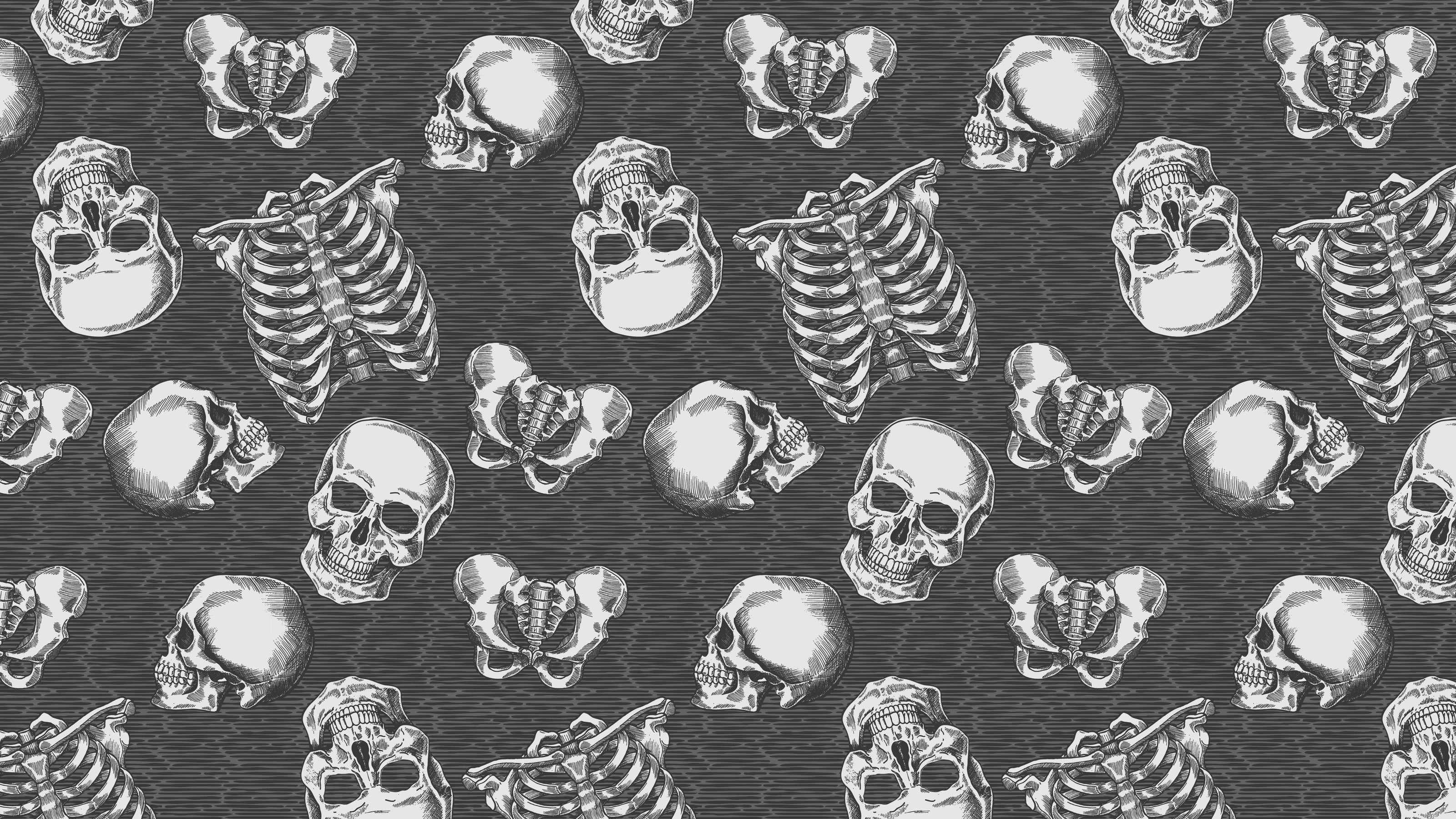 Dem Bones Grayscale, by Studio Ten Design