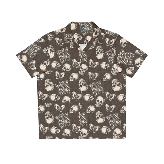 Dem Bones Sepia Aloha Shirt (Front) - Studio Ten Design