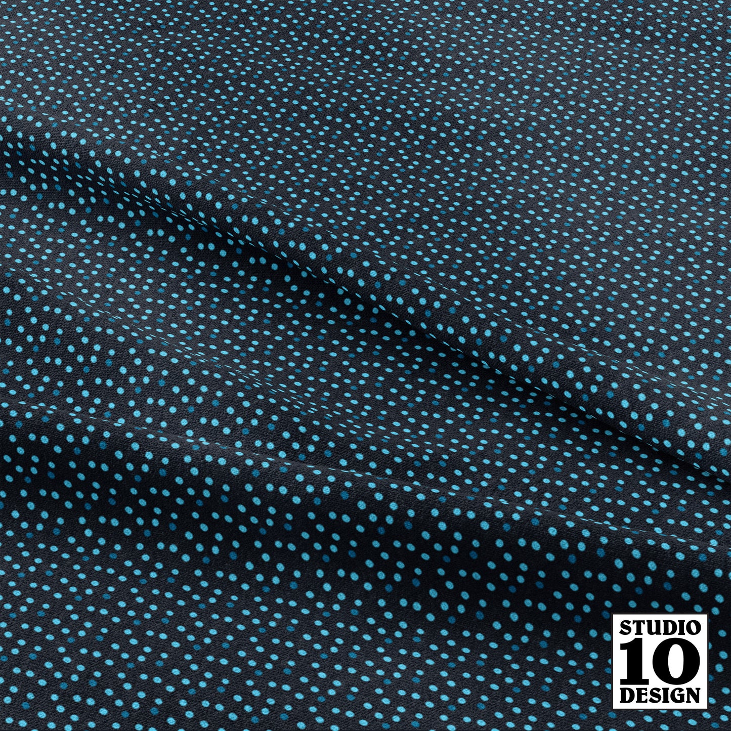 Ditsy Dots (Blue) Printed Fabric by Studio Ten Design
