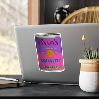 Camelot Brand Equality Soup 6 x 8 inch Kiss-Cut Vinyl Decal by Studio Ten Design (Laptop)