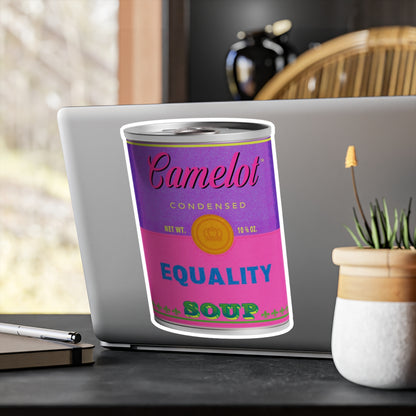 Camelot Brand Equality Soup 8 x 10 inch Kiss-Cut Vinyl Decal by Studio Ten Design (Laptop)