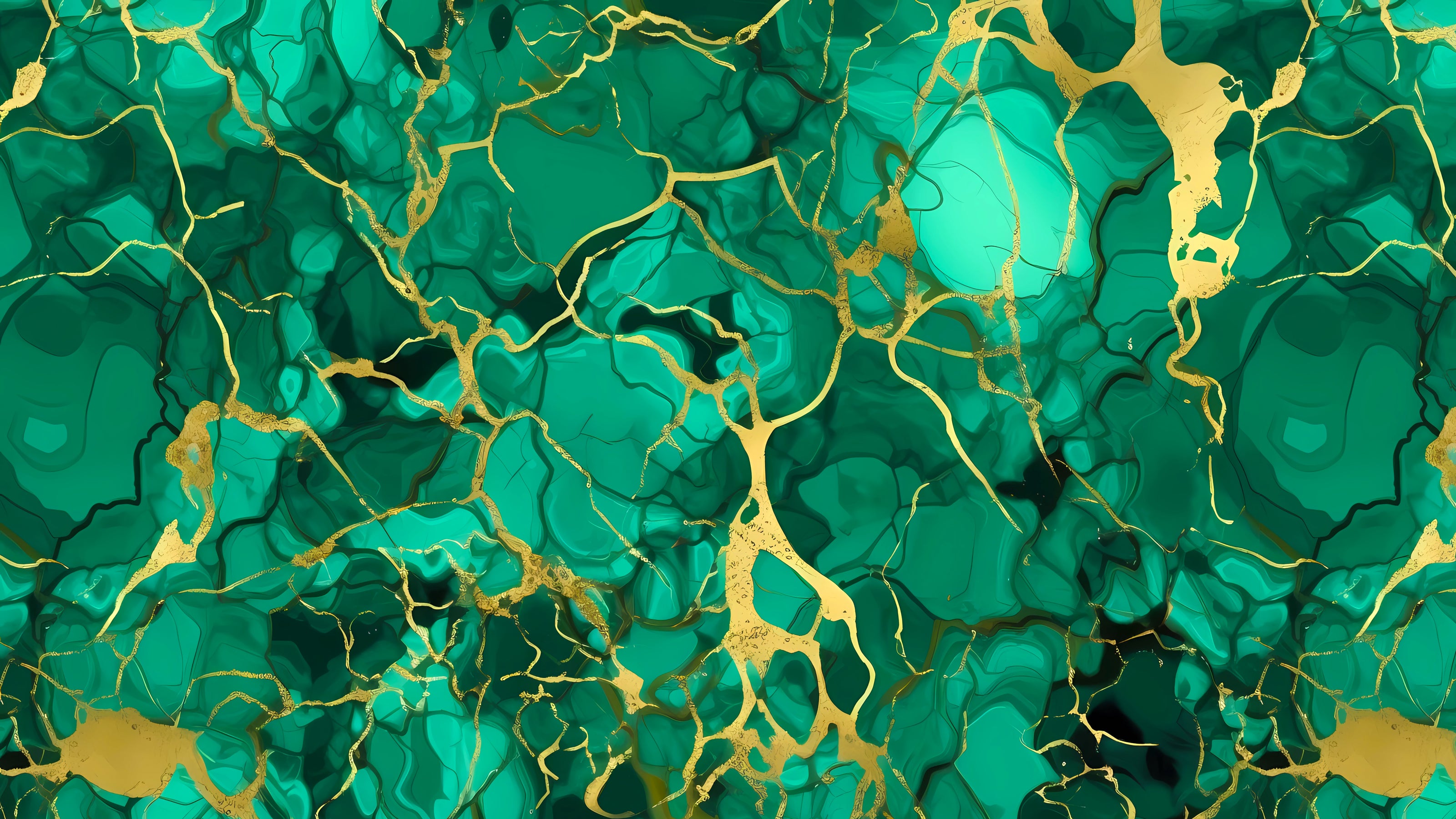 Faux Malachite with Gold Veins, by Studio Ten Design