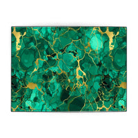 Faux Malachite & Gold Leather Passport Cover