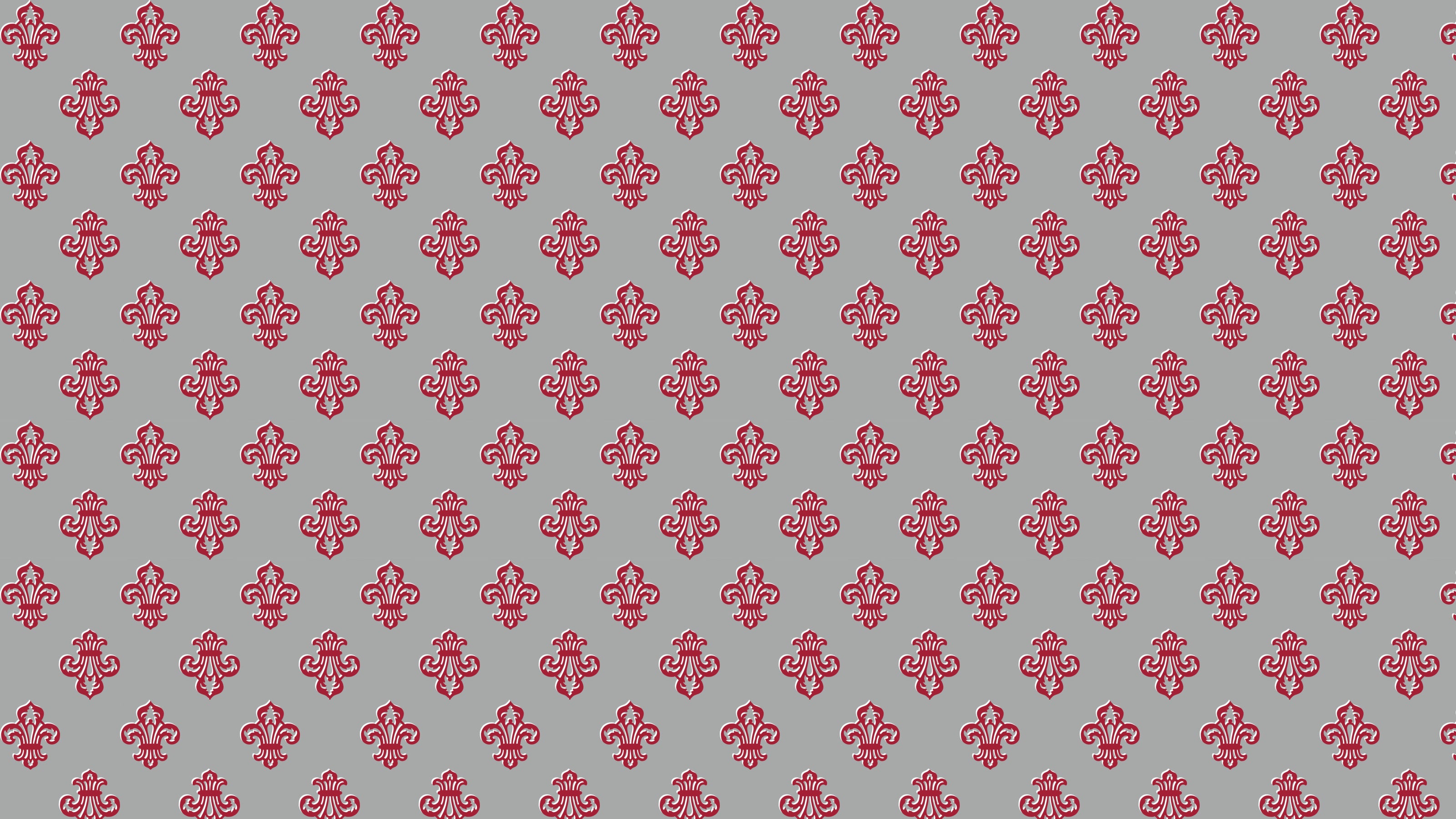 Fleur de Lis pattern in red by Studio Ten Design