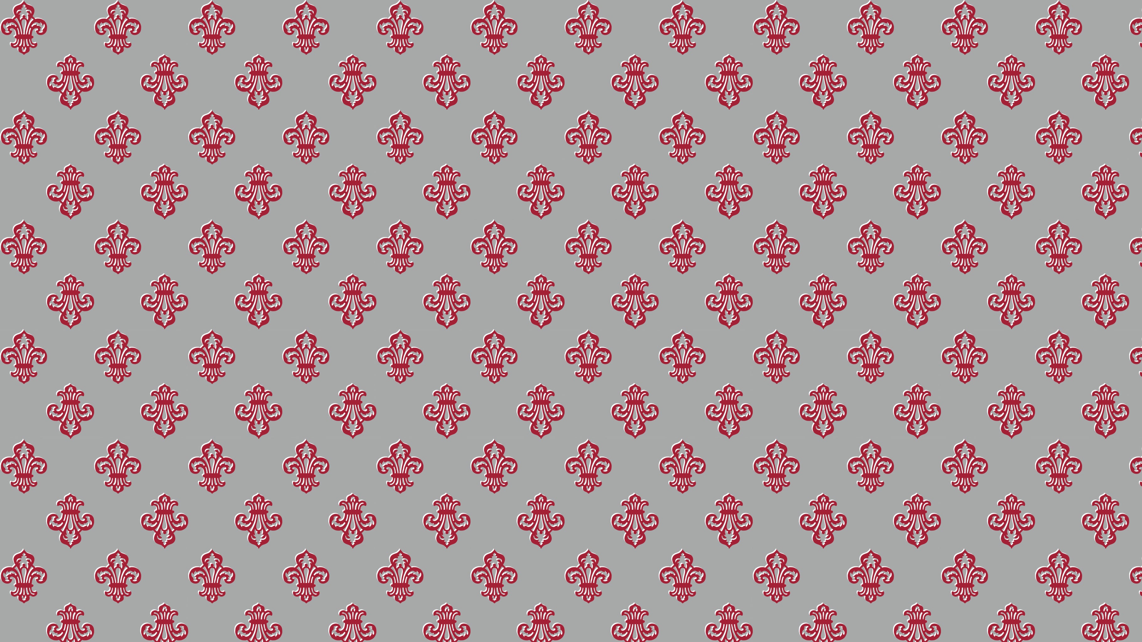 Fleur de Lis pattern in red by Studio Ten Design