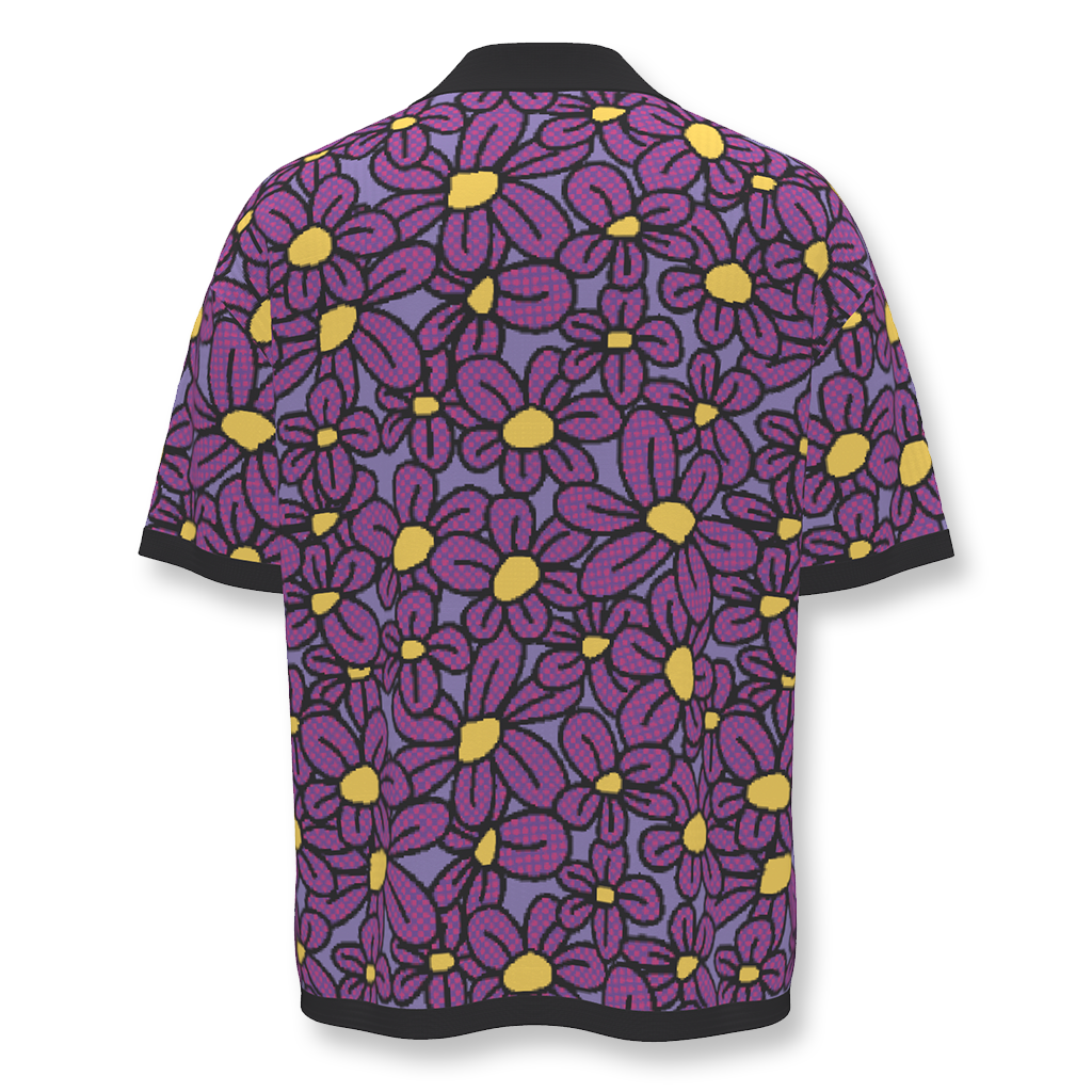 Flower Pop! Lavender Men's Aloha Shirt