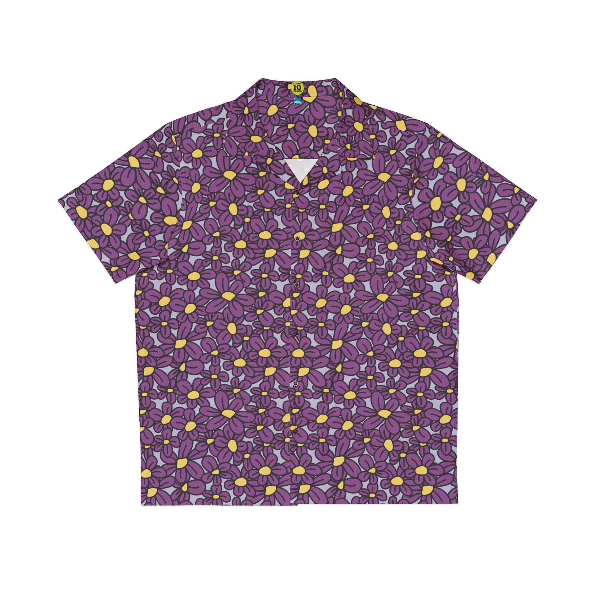 Flower Pop! Lavender Aloha Shirt by Studio Ten Design