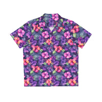 Watercolor Hibiscus (Dark #1) Aloha Shirt