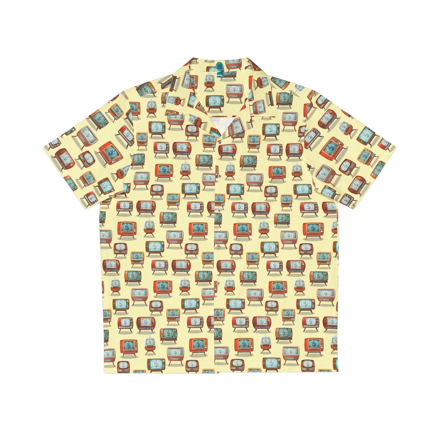 Retro TVs (Yellow) Aloha Shirt