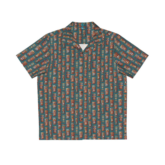 Tiki Teal Aloha Shirt