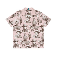 Handsome Cowboys Toile (Pink) Aloha Shirt