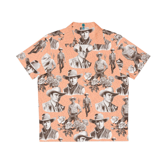 Handsome Cowboys Toile (Peach) Aloha Shirt