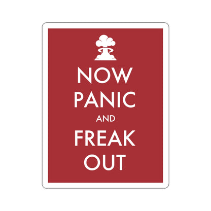 Now Panic And Freak Out Vinyl Sticker (Red) by Studio Ten Design