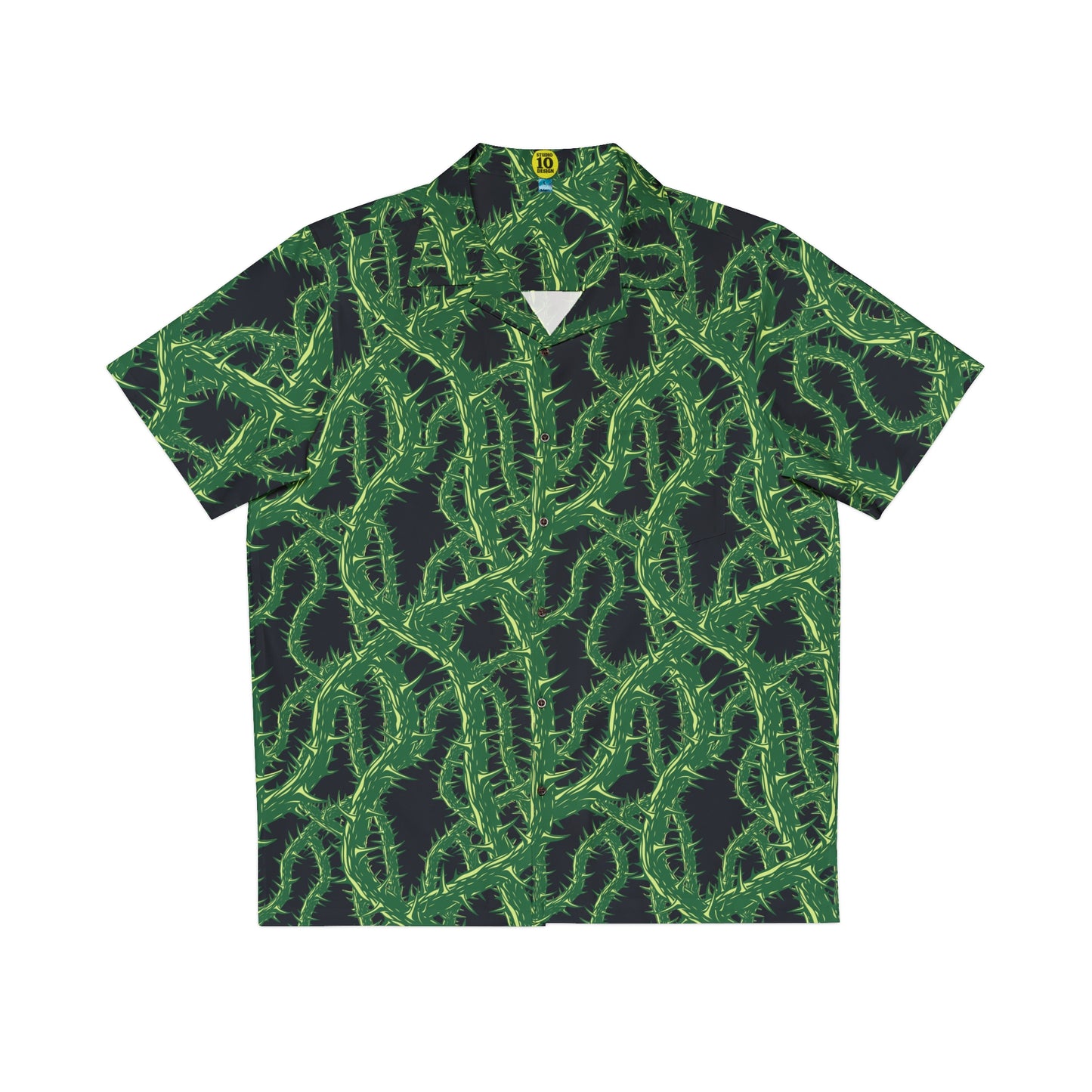 Brambles (Graphite) Aloha Shirt by Studio Ten Design