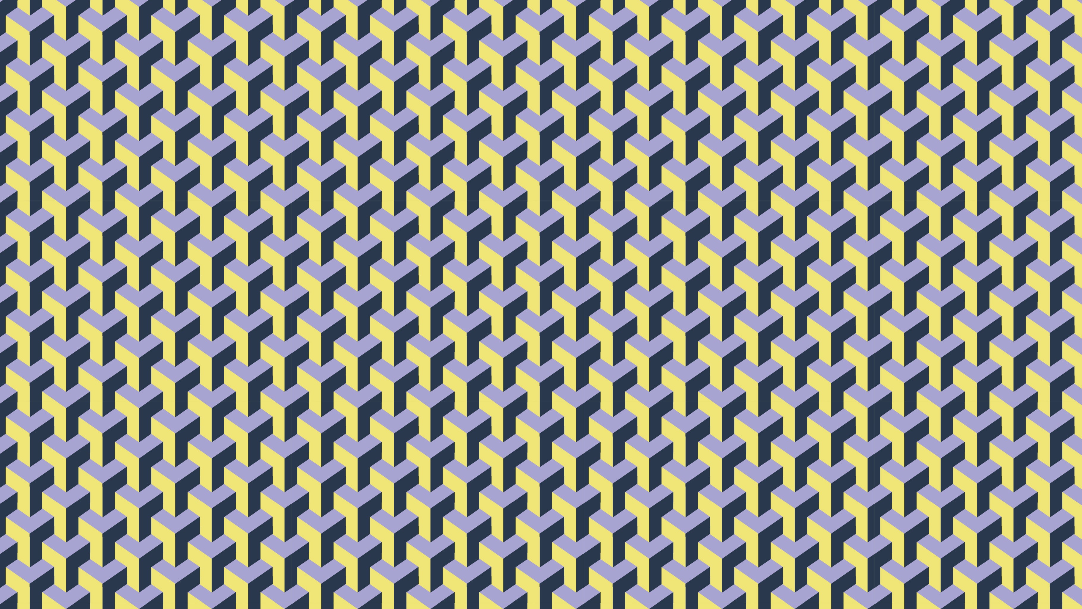 Geometric Blocks Lilac Buttercup Navy by Studio Ten Design