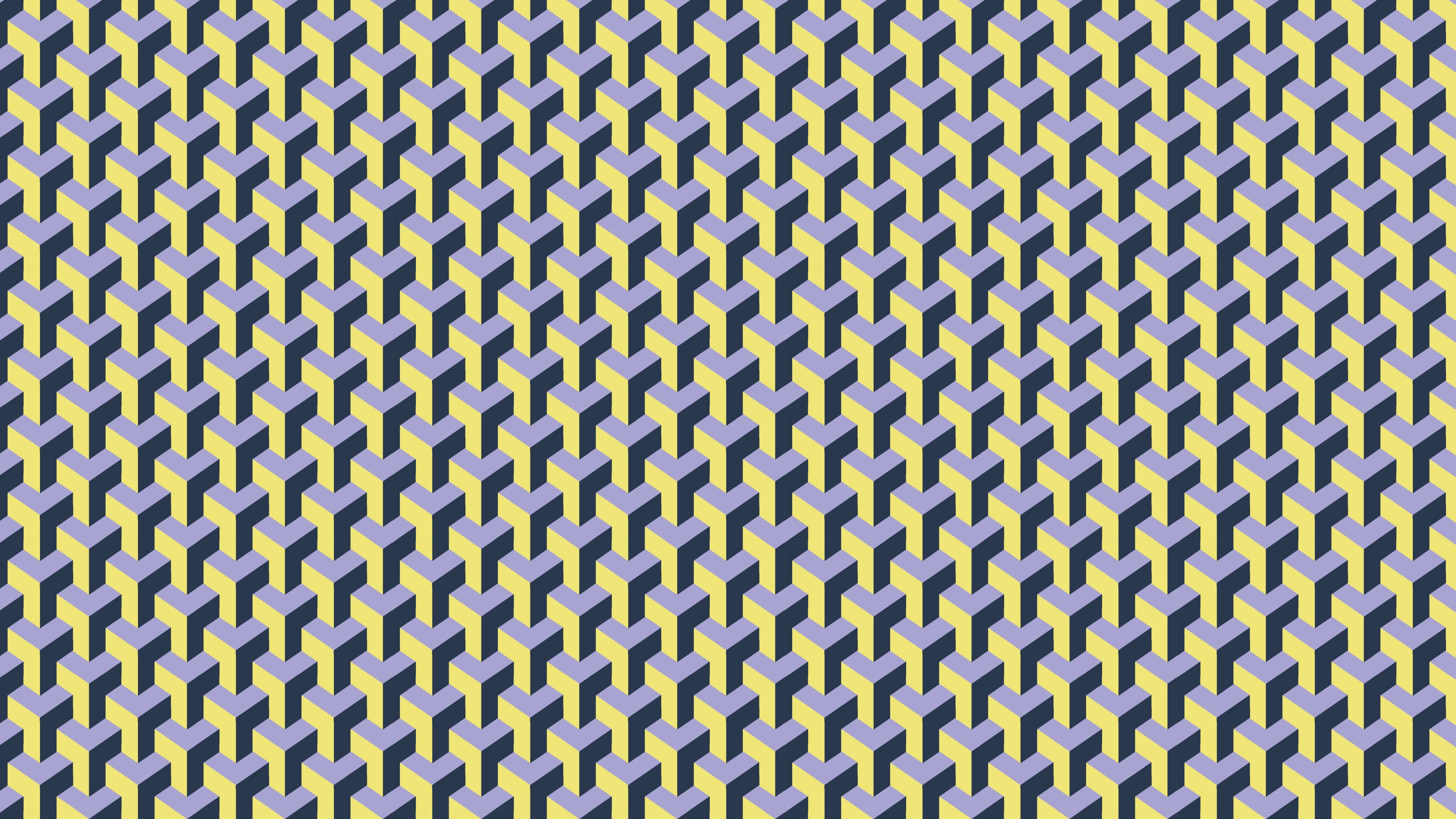 Geometric Blocks Lilac Buttercup Navy by Studio Ten Design