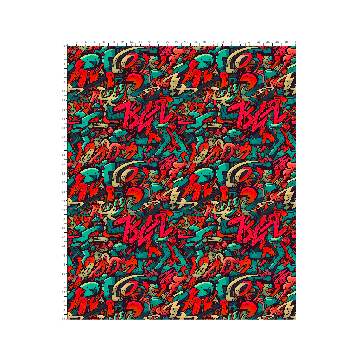 Graffiti Wildstyle Chicago Tapestry (Small) by Studio Ten Design