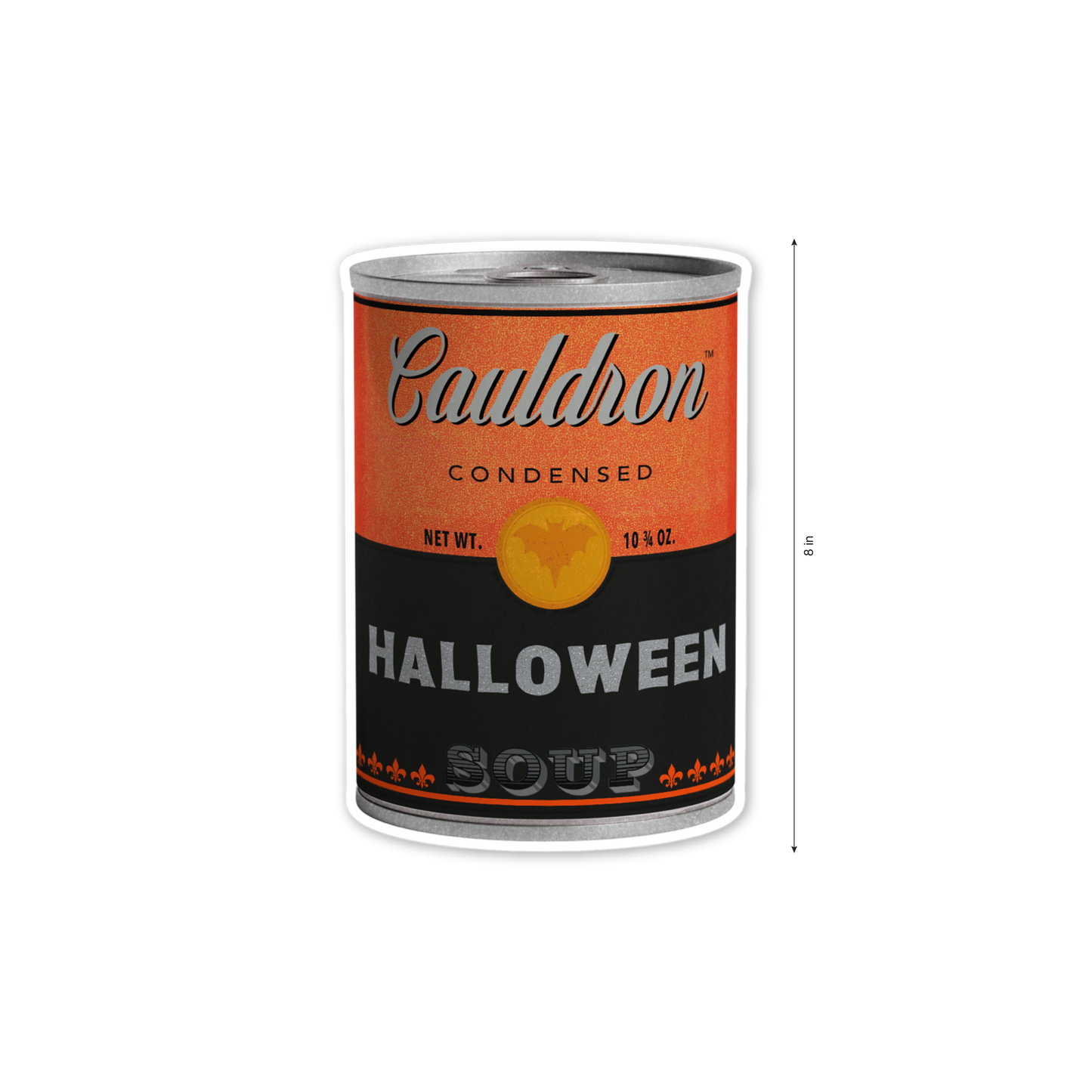 Cauldron Brand Halloween Soup Kiss-Cut Vinyl Decal (6x8 inch) by Studio Ten Design