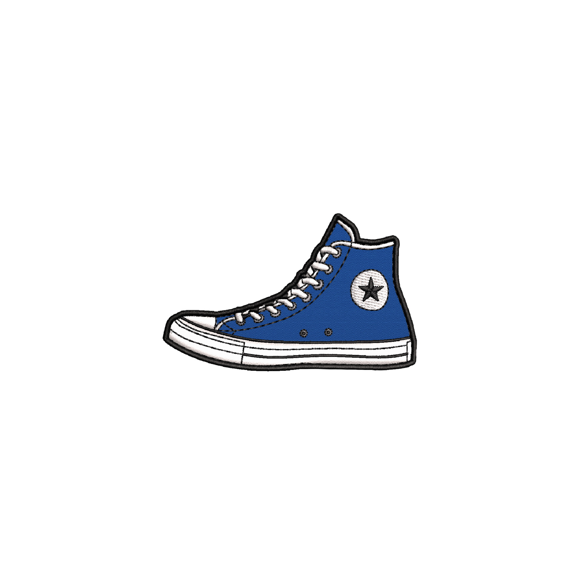 Blue High Top Sneaker Iron-on Patch by Studio Ten Design