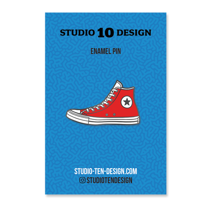 High-Top Sneaker 1.25 inch Hard Enamel Pin by Studio Ten Design