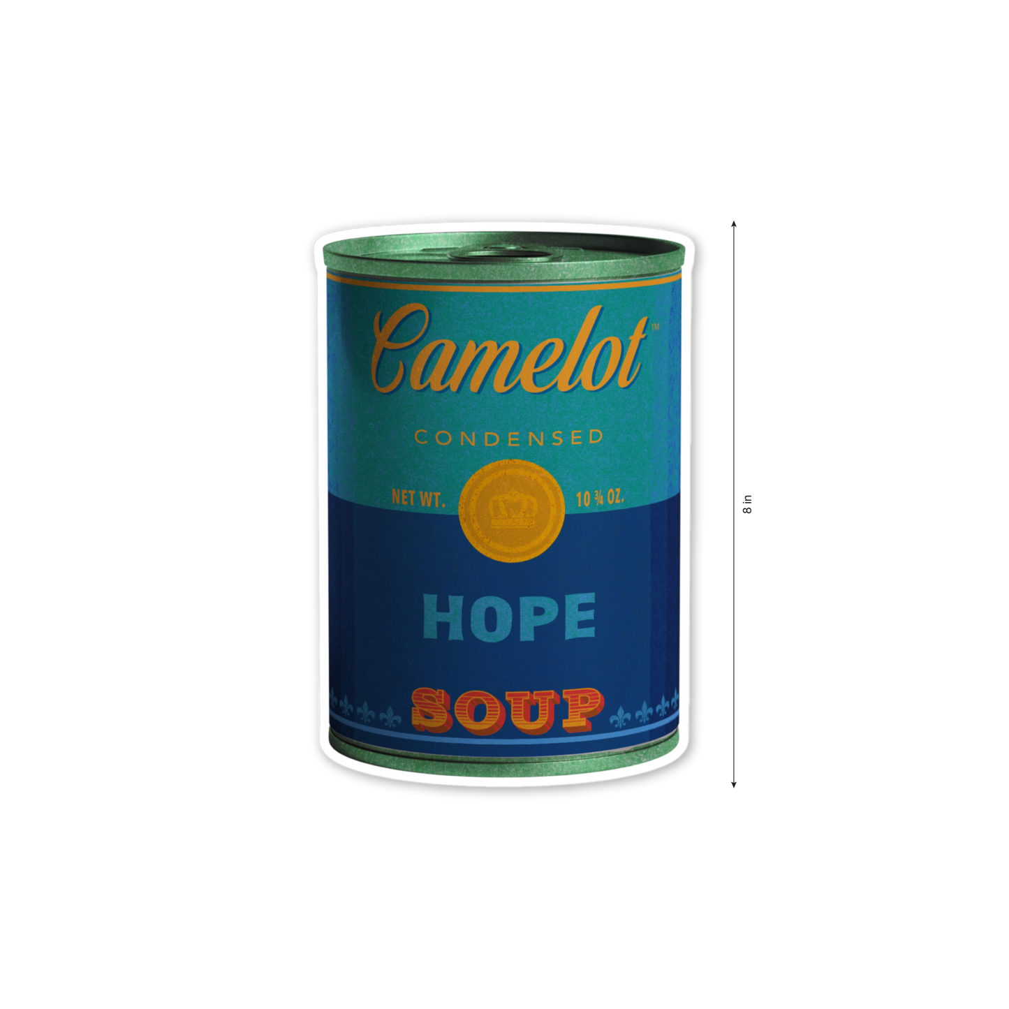 Camelot Brand Hope Soup Kiss-Cut Vinyl Decal (6 x 8 inches) by Studio Ten Design