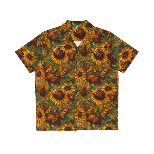 Impressionist Sunflowers Aloha Shirt (Front) by Studio Ten Design