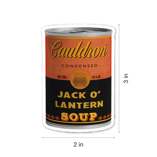 Cauldron™ Brand Jack-O-Lantern Soup Kiss-Cut Vinyl Sticker