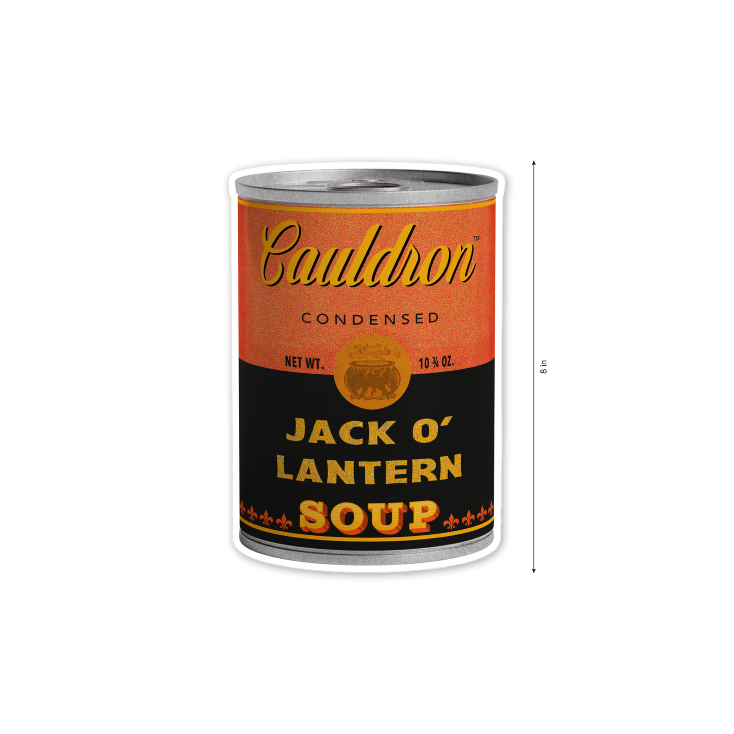 Cauldron™ Brand Jack O'Lantern Soup Kiss-Cut Vinyl Decal (6x8 inches) by Studio Ten Design