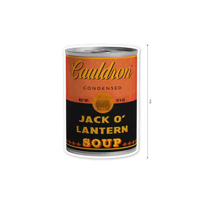 Cauldron™ Brand Jack O'Lantern Soup Kiss-Cut Vinyl Decal (6x8 inches) by Studio Ten Design