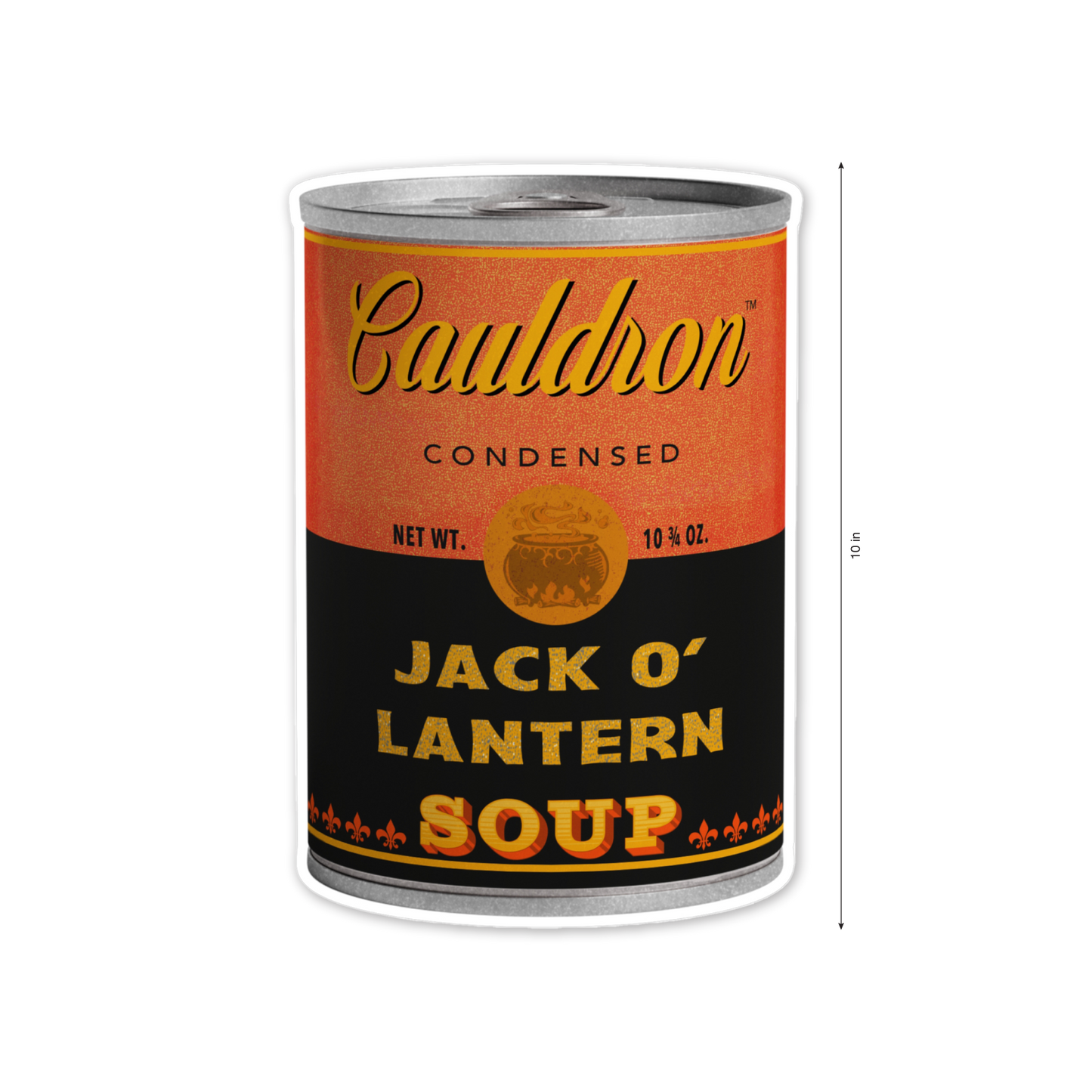 Cauldron™ Brand Jack O'Lantern Soup Kiss-Cut Vinyl Decal (8x10 inches) by Studio Ten Design