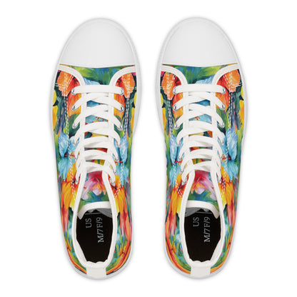 Watercolor Hibiscus (Light #3) Women's High-Top Sneakers