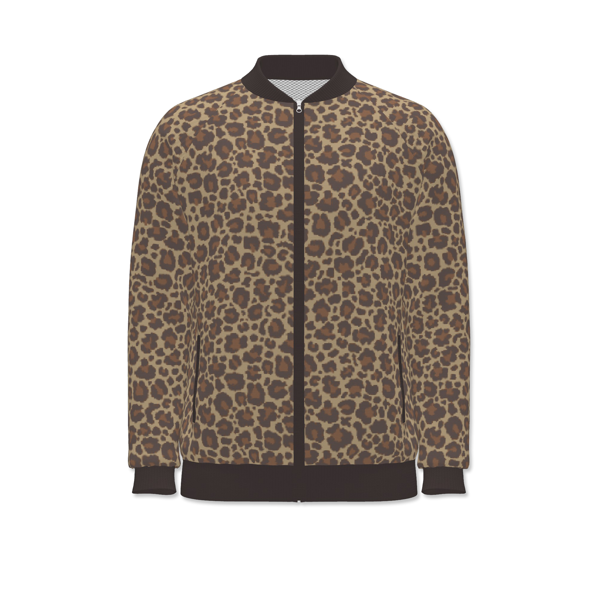 Leopard Lounge Men's Zipped Bomber Jacket by Studio Ten Design