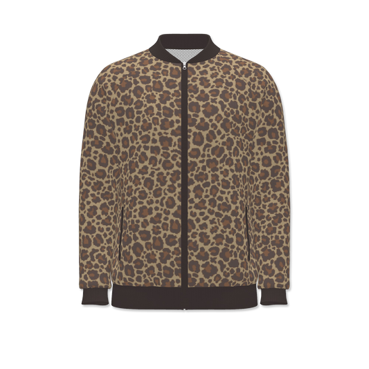 Leopard Lounge Men's Zipped Bomber Jacket by Studio Ten Design