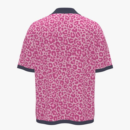Leopard Lounge Men's Knit Aloha Shirt by Studio Ten Design