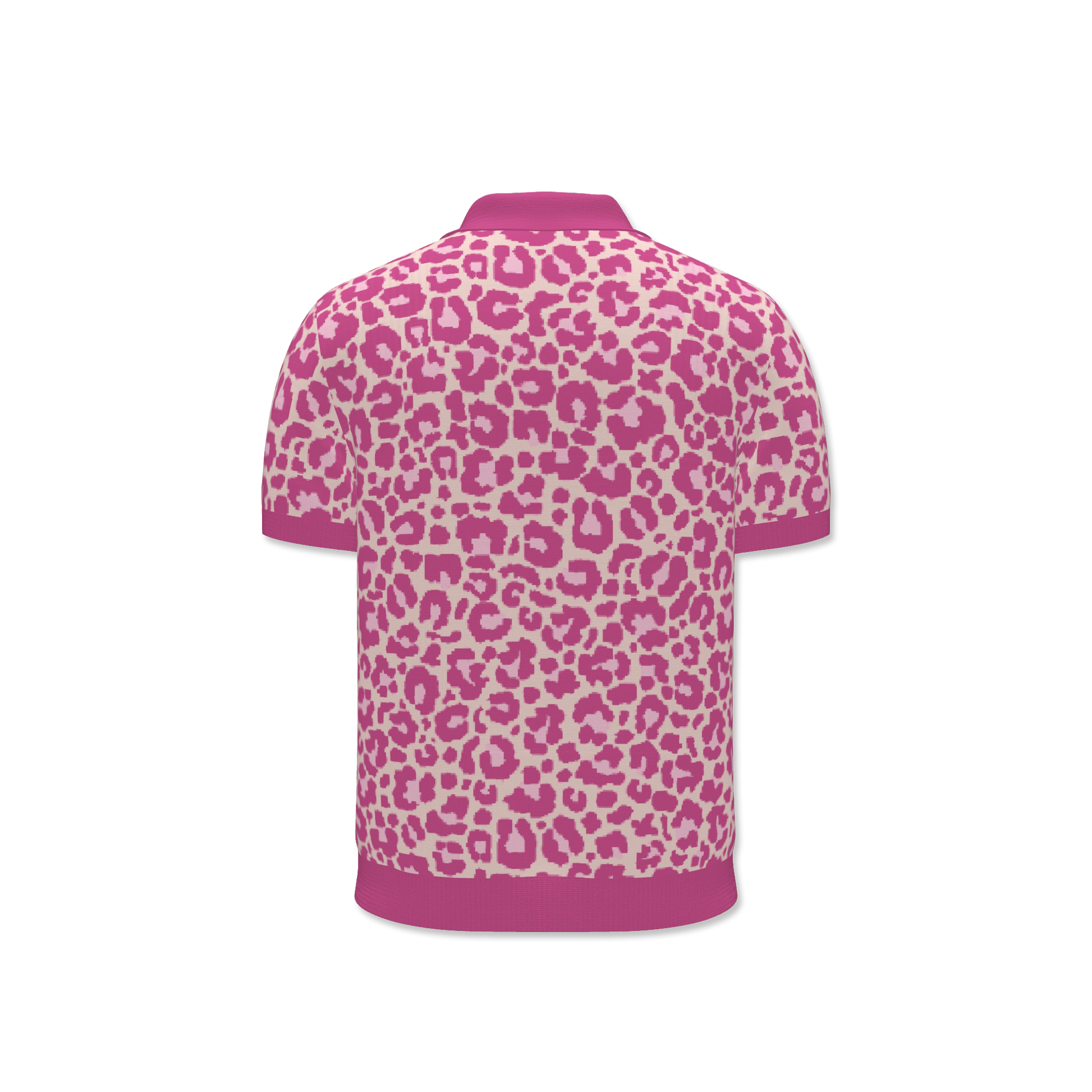 Leopard Lounge Mens V-Neck Polo Shirt by Studio Ten Design