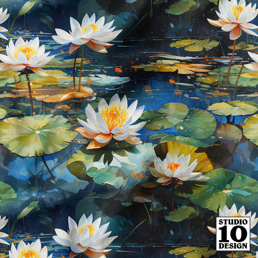 Lily Waterscape Printed Fabric