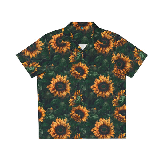 Lush Sunflowers Aloha Shirt (Front) by Studio Ten Design