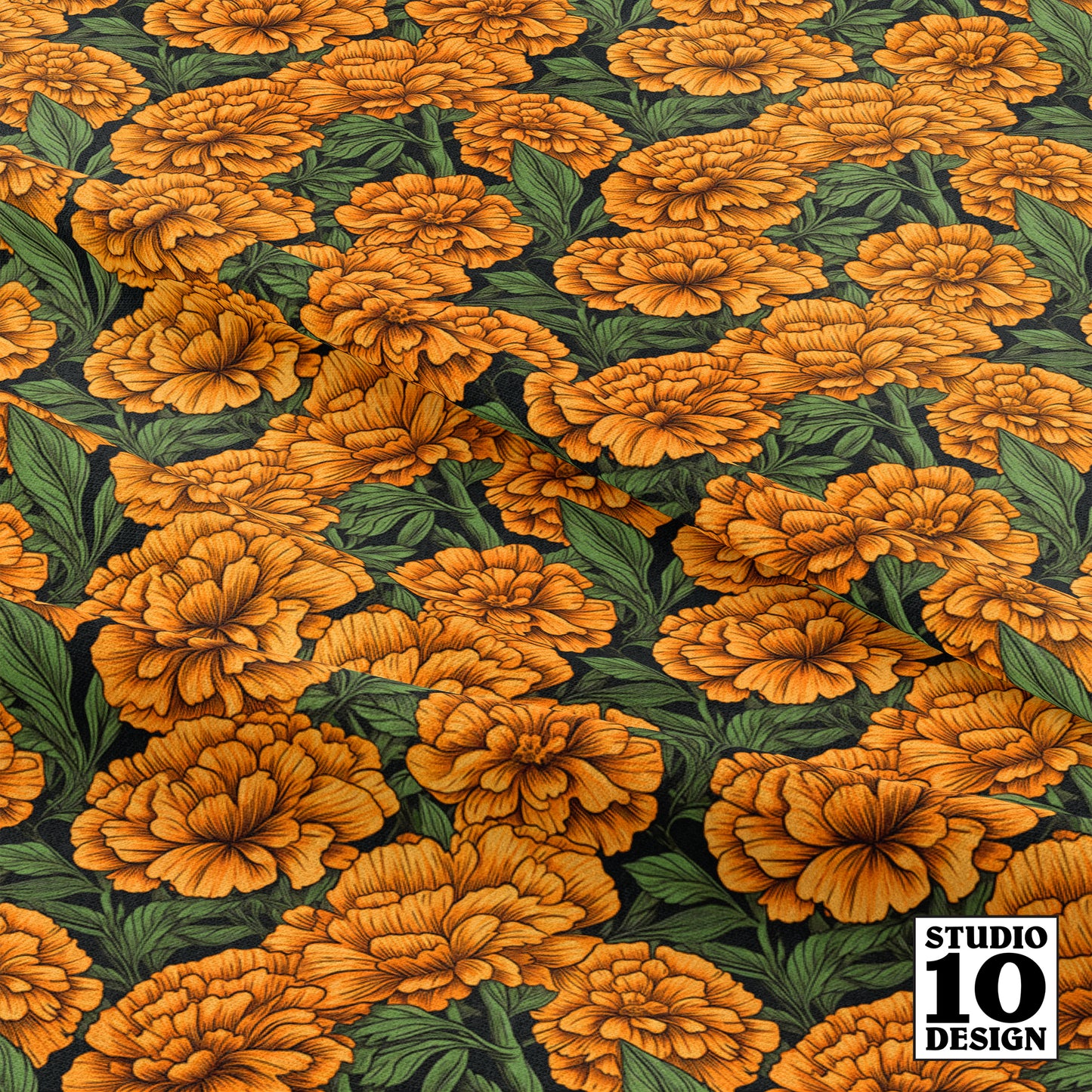 Marigolds Printed Fabric