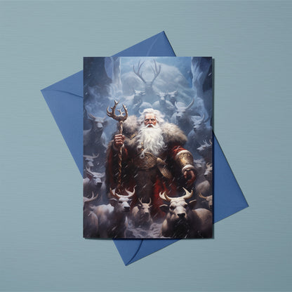 Fantasy Santa: North Lord Christmas Card (Front) by Studio Ten Design