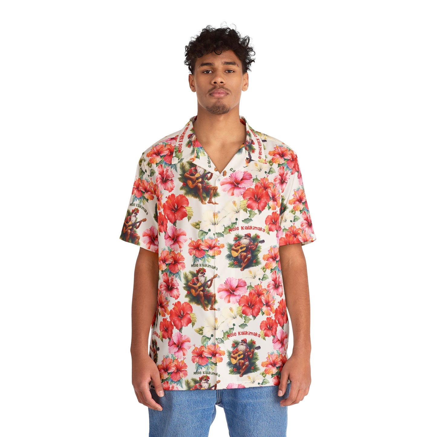 Mele Kalikimaka Santa Aloha Shirt