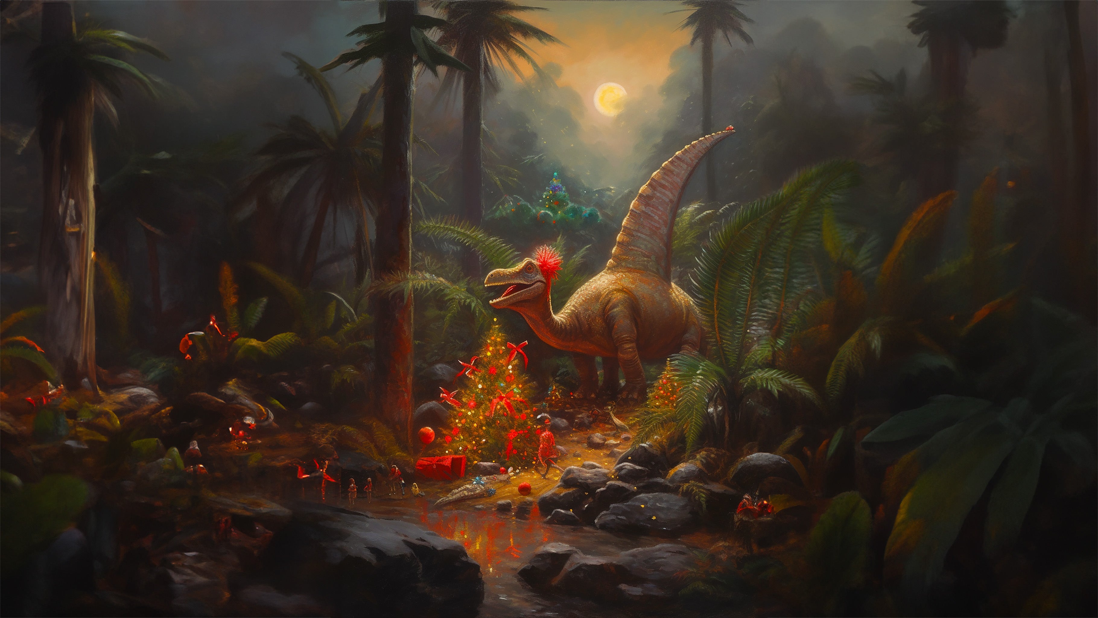 Prehistoric Holidays - Dinosaur Christmas - Studio Ten Design