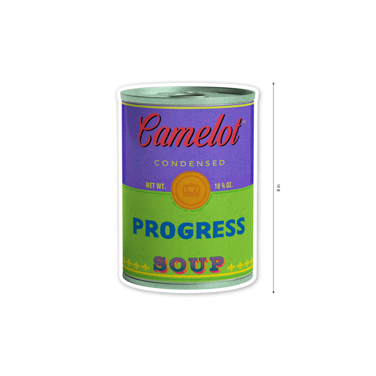 Camelot Brand Progress Soup Kiss-Cut Vinyl Decal (6 x 8 inches) by Studio Ten Design