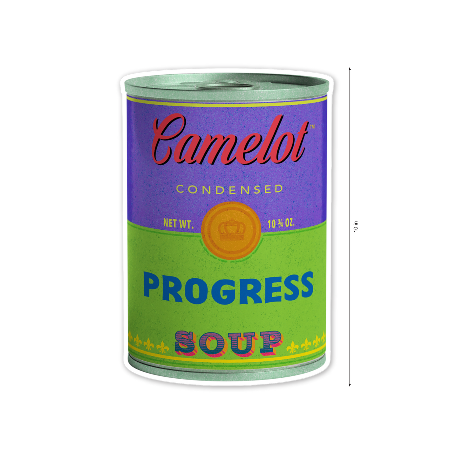 Camelot Brand Progress Soup Kiss-Cut Vinyl Decal (8 x 10 inches) by Studio Ten Design